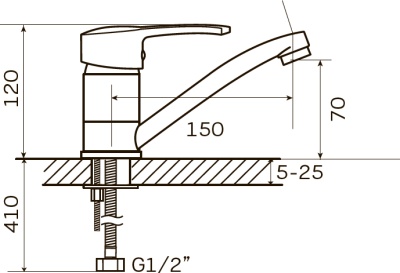 Смеситель для раковины Zerix PAN-B 135 ZX0638 Хром