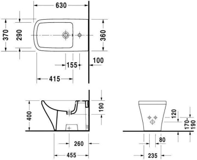 Биде Duravit Durastyle 2283100000 Белое