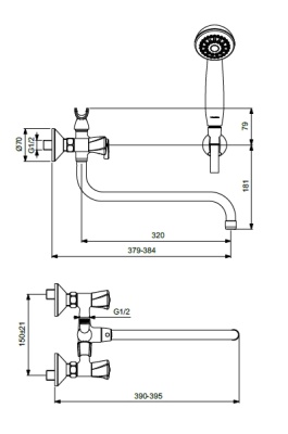 Смеситель для ванны Vidima Life BA363AA универсальный Хром