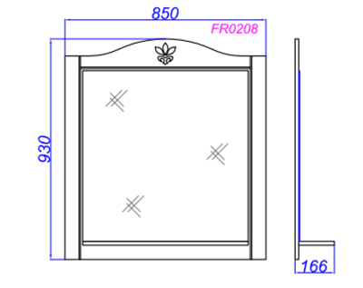 Зеркало Aqwella Франческа 85 FR0208 Белое Зеркало Aqwella Франческа 85 FR0208 Белое
