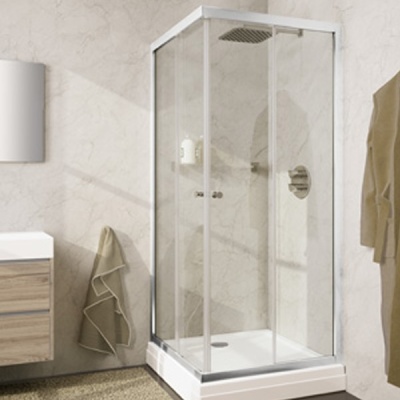 Душевой уголок Riho Lucena 80х80 профиль Хром стекло прозрачное