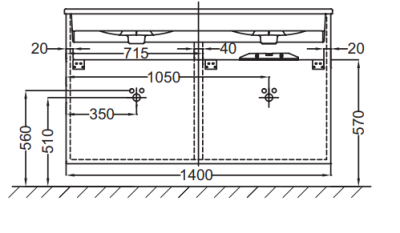 Тумба под раковину Jacob Delafon Vox 140 EB2040-RA-G1C Белая глянцевая