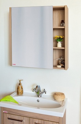 Зеркальный шкаф Sanflor Мехико 60 L Н0000001068 Швейцарский вяз