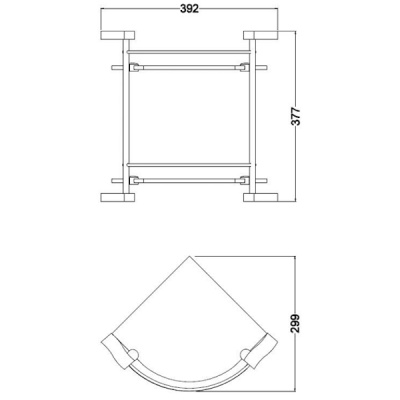 Полка угловая Schein Swing 3212B Хром
