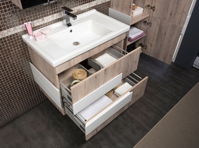 Тумба под раковину Aquanet Мадейра 80 183071 подвесная Дуб кантри