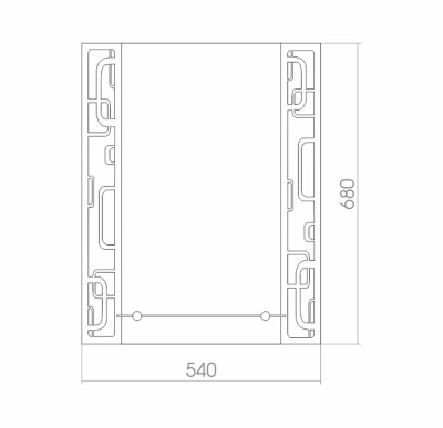 Зеркало Mixline Элит Нью Электра 54 529361 с полкой с пескоструйным рисунком и фацетом