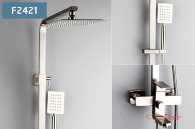 Душевая система Frap F2421 Нержавеющая сталь