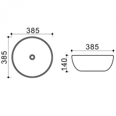 Раковина Melana 38 MLN- T4003-G7 Золото