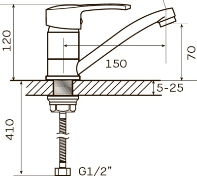 Смеситель для раковины Zerix PED-B 279 ZX0269 Хром