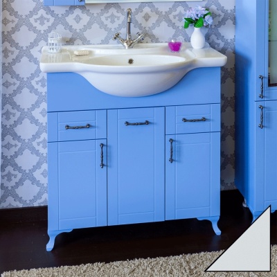 Тумба с раковиной Sanflor Глория 85 С000005710 Белая