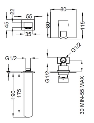 Смеситель для раковины Cezares Levico BLS1-01-W0 Хром
