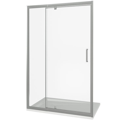 Душевая дверь в нишу Good Door Orion WTW-PD-130 130 профиль Хром стекло прозрачное
