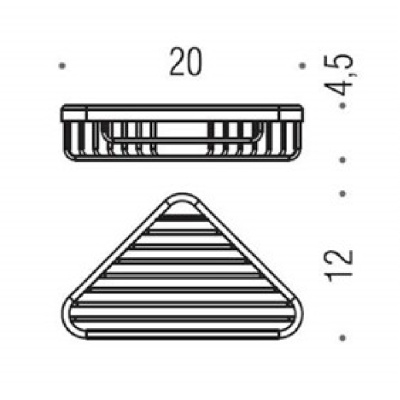 Угловая полка Colombo Design Basic B2732 Хром