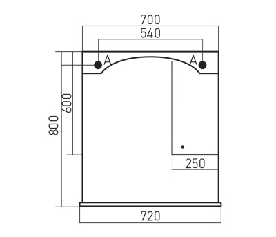 Зеркало со шкафом Mixline Крит 75 533133 Патина золото