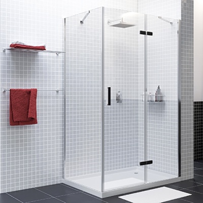 Душевой уголок WasserKRAFT Aller 120x80 R 10H06RBLACK MATT Хром