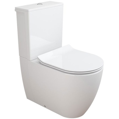 Унитаз компакт Sanitana Coral S10063823300000+S10064066600000+S80006562600000 с бачком и сиденьем Микролифт