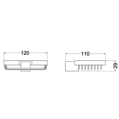 Мыльница настенная Schein Durer 262B Хром