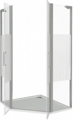 Душевой уголок Good Door Pandora PNT-TD-100-T-CH 100x100 профиль Хром стекло с рисунком