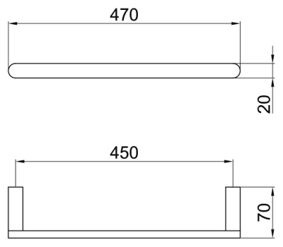 Держатель для полотенец Webert Living LV500501 Хром