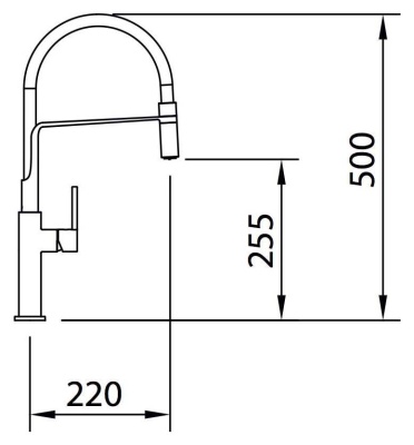 Смеситель для кухни Clever Chef Slim Mate 60144 Хром матовый