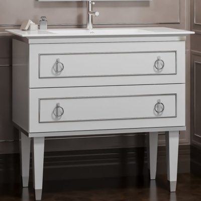 Тумба под раковину Opadiris Порто 80 Z0000013810 Белая/Хром