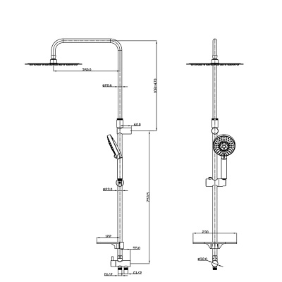 Душевая система Iddis Mirro Plus MRPSB5Fi76 Хром