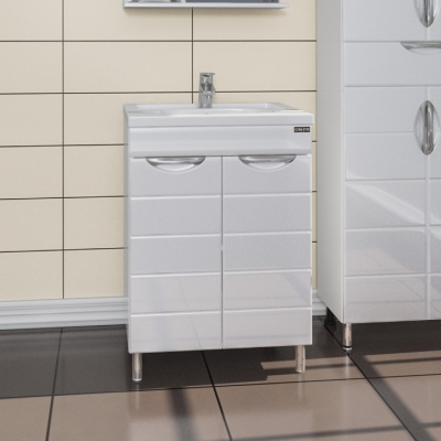 Тумба с раковиной СанТа Родос 60 Белая