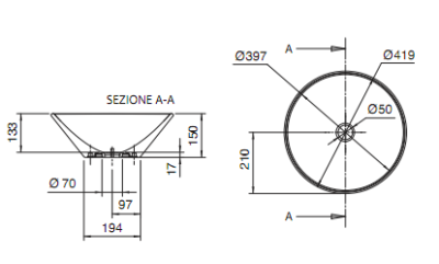 Раковина Scarabeo Thin-Line 8010 Белая