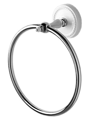 Полотенцедержатель Devon&Devon Dorothy DOR407CR Белый/хром