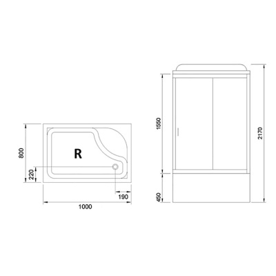 Душевая кабина Royal Bath BP 100х80 RB8100BP3-WC-CH-R с гидромассажем профиль Хром задняя стенка Белая Душевая кабина Royal Bath BP 100х80 RB8100BP3-WC-CH-R с гидромассажем профиль Хром задняя стенка Белая