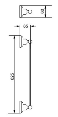 Держатель для полотенец Fixsen Bogema FX-78501 Хром Белый
