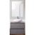 Комплект мебели для ванной BelBagno SET-KRAFT-600-PG-CDEC-BB344-LOY-GRT-600/800 с зеркалом и смесителем Pietra Grigio, столешница - Cemento Decorato (с нанесением узора)