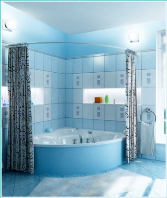 Карниз СанКо полукруглый хром