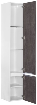 Шкаф пенал Aquanet Коста 35 188408 подвесной R Дуб антик Белый