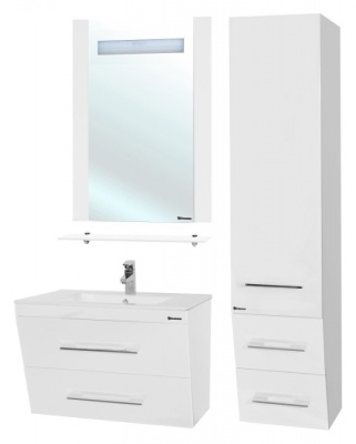 Тумба c раковиной Bellezza Берта 60 подвесная Белая