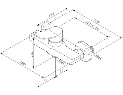 Смеситель для душа AM.PM X-Joy F85A20000 Хром
