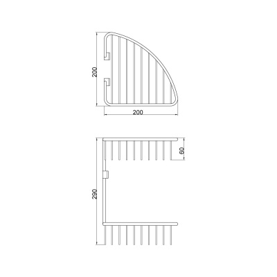 Полка корзина Veragio Basket VR.GFT-9034.BR угловая Бронза