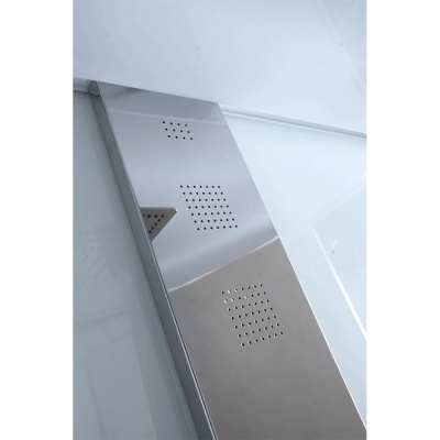 Душевая кабина Orans SR-89101S L white 100x100 с баней профиль Белый задние стенки Белые
