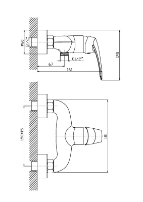 Смеситель для душа Orange Alfi M18-200cr Хром
