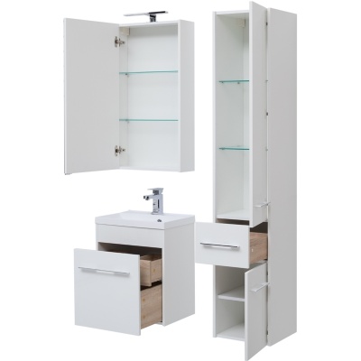 Зеркальный шкаф Aquanet Августа 50 210007 Белый