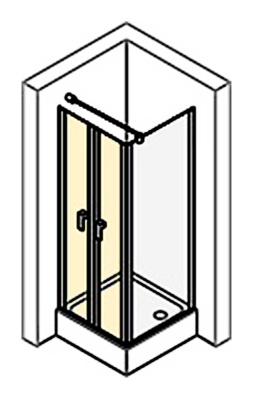 Дверь для душевого уголка Huppe Design Pure 80 510640.087.321 Профиль матовый хром, стекло прозрачное