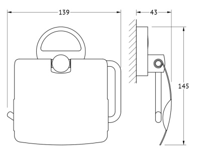 Держатель туалетной бумаги FBS Luxia 055 с крышкой Хром