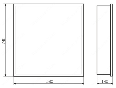 Зеркальный шкаф Comforty Диана 60 3121162 Белый глянец
