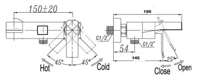Смеситель для ванны Artik Grani ТВ980 Хром Смеситель для ванны Artik Grani ТВ980 Хром
