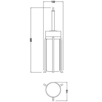 Ершик для унитаза Schein Watteau 127CF Хром, Белый