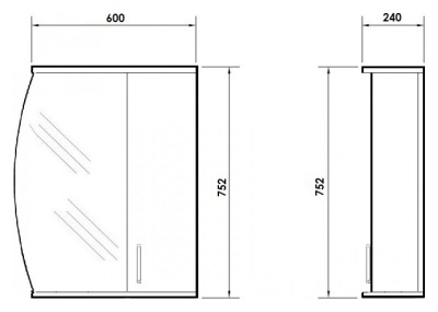Зеркало со шкафом Orange Софи 60 с подсветкой Белое