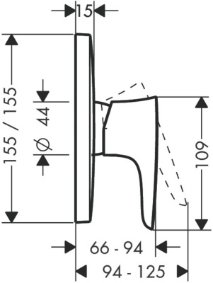 Смеситель для душа Hansgrohe PuraVida 15665 Хром