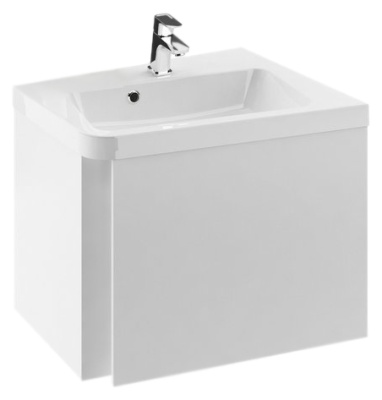 Тумба под раковину Ravak SD 10° 55 угловая белая глянцевая, в правый угол