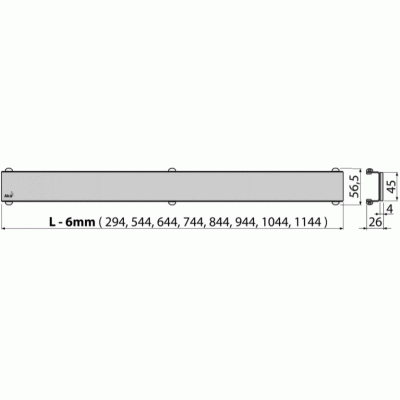 Решетка для лотка Alcaplast POSH-850MN Хром матовый