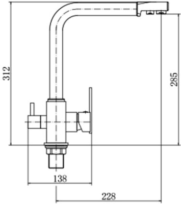 Смеситель для кухни Fashun A4355 Хром
